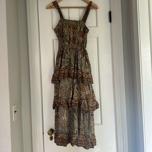 Cleobella Maxi Dress - gold, brown black